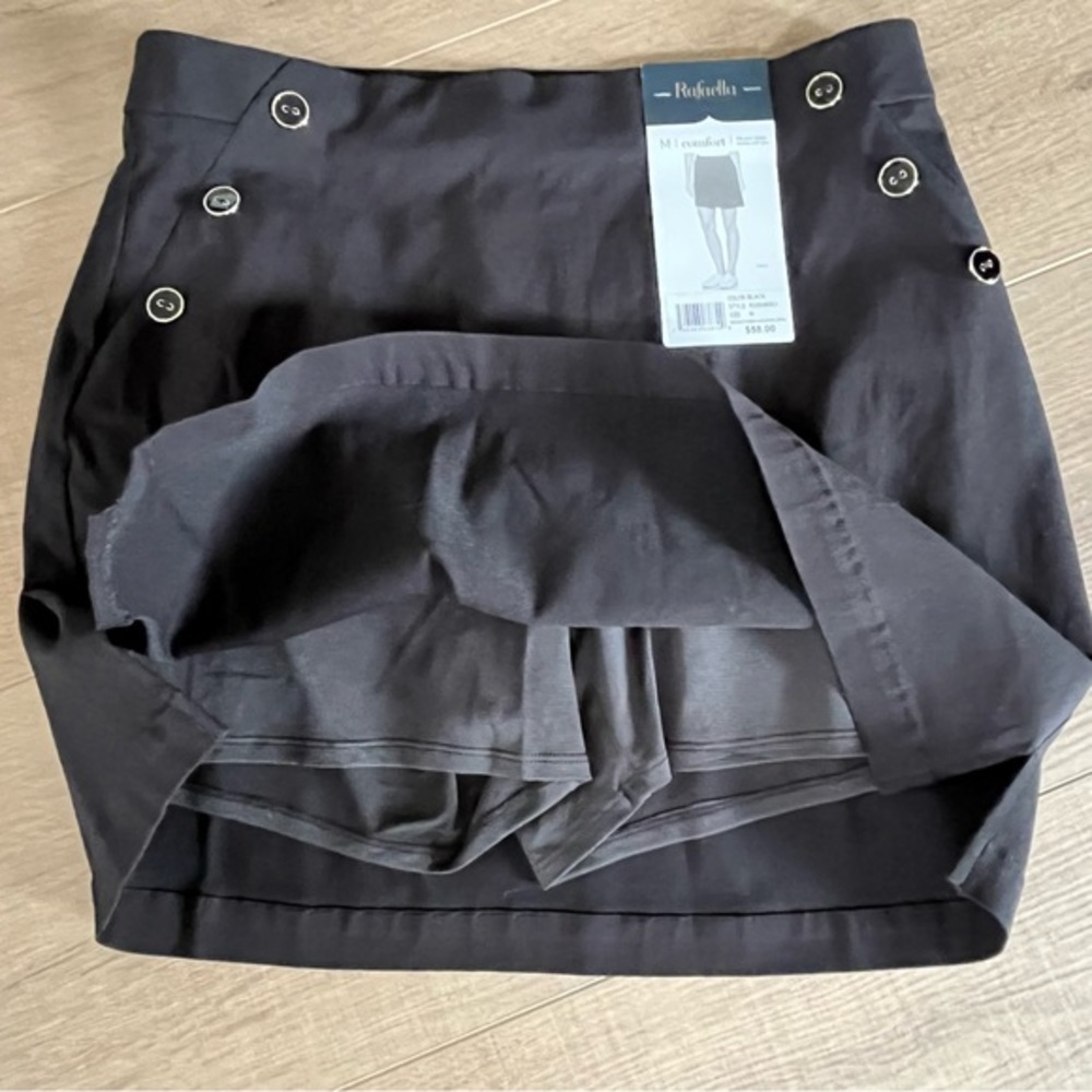 Rafaella Black Skort M Stretch Comfort Pickle Ball Golf Tennis‎ Walking NWT $58 - Picture 2 of 11